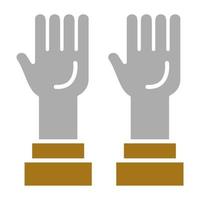 Hands Up Vector Icon Style