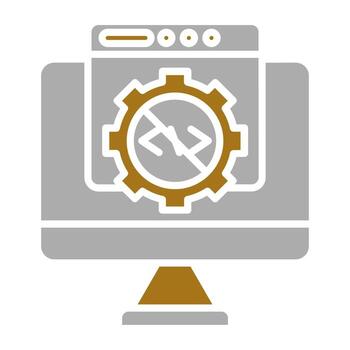 No Code Development Pla Vector Icon Style