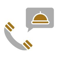 Order Food on Call Vector Icon Style