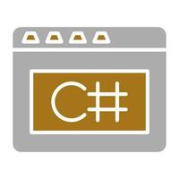 C Sharp Vector Icon Style