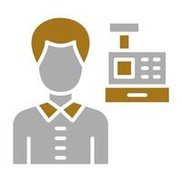 Cashier Male Vector Icon Style