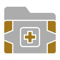 médico carpeta vector icono estilo