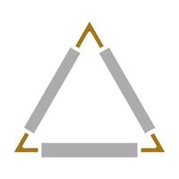 arcilla triángulo vector icono estilo
