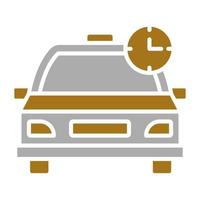 Busy Taxi Vector Icon Style