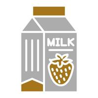 Strawberry Milk Vector Icon Style