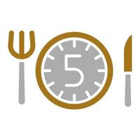 5 Meals A Day Vector Icon Style