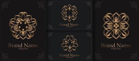 Set of ornament logo line art style luxury vector