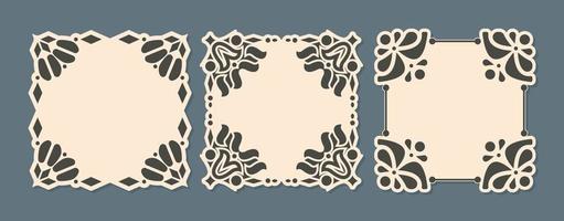 Vector isolated vintage label design with frame