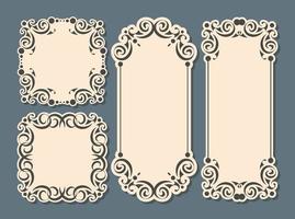 Vector isolated vintage label design with frame