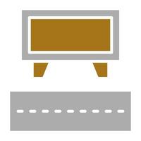 Road Sign Billboard Vector Icon Style