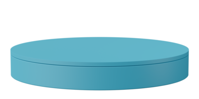 3d rendere, blu podio Prodotto Schermo piattaforma palcoscenico scena isolato su trasparente sfondo. geometrico forme presentazione per Prodotto finto su, cosmetico pubblicità In piedi. png