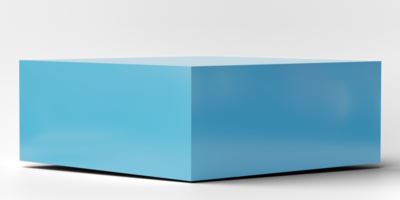 3D cube has a shadow isolated on transparent background, png file.