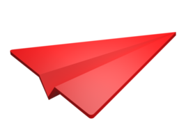 3D rendering, Paper plane flying icon isolated on transparent background png