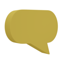 3D rendering. Chat Bubble icons isolated on transparent background. Talk balloon icon. Speech bubble symbol. png