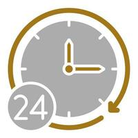 24 horas Servicio vector icono estilo