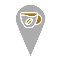 café ubicación vector icono estilo