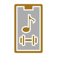 Gym Music Vector Icon Style