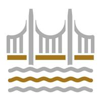 Golden Gate Bridge Vector Icon Style