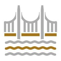 Golden Gate Bridge Vector Icon Style