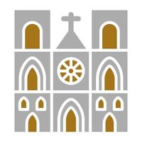 Notre Dame Vector Icon Style