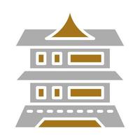 Matsumoto Castle Vector Icon Style