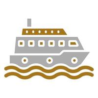 Ferry Boat Vector Icon Style