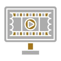 Online Cinema Booking Vector Icon Style