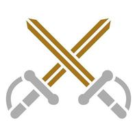 Two Swords Vector Icon Style