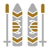 Viking Skis Vector Icon Style