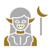 Dark Elf Vector Icon Style