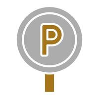 Parking Tag Vector Icon Style