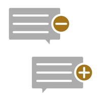 Plus And Minus Comments Vector Icon Style