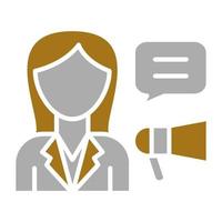 PR Specialist Female Vector Icon Style