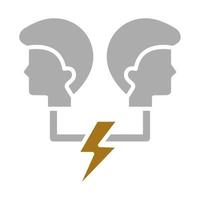 Conflicting Thoughts Vector Icon Style