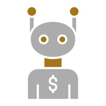 robot tutor vector icono estilo