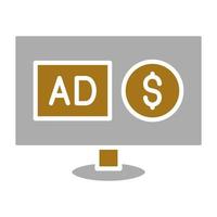 Paid Social Advertising Vector Icon Style