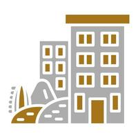 Desert Hotel Vector Icon Style