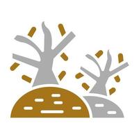 seco árbol vector icono estilo