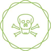 icono de vector de calavera pirata