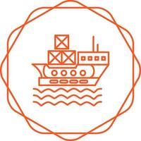 Delivery via Shipping Vector Icon