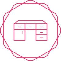 Table with Drawers Vector Icon