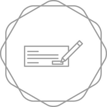 Write Cheque Vector Icon