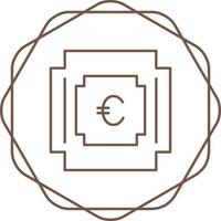 icono de vector de símbolo de euro