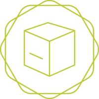 icono de vector de cubo