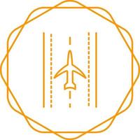 Plane on Runway Vector Icon