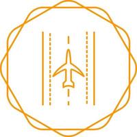 Plane on Runway Vector Icon