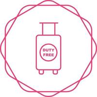 Duty Free Luggage Vector Icon