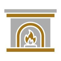 Fireplace Vector Icon Style