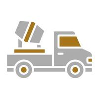 Concrete Mixer Vector Icon Style