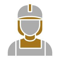 Factory Worker Woman Vector Icon Style